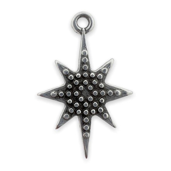 Bedel ster Zilver DQ 15x22mm-bedels-Kraaltjes van Renate