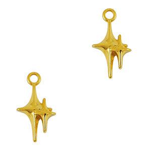 Bedel sterren Goud DQ 17x10mm - per stuk-bedels-Kraaltjes van Renate