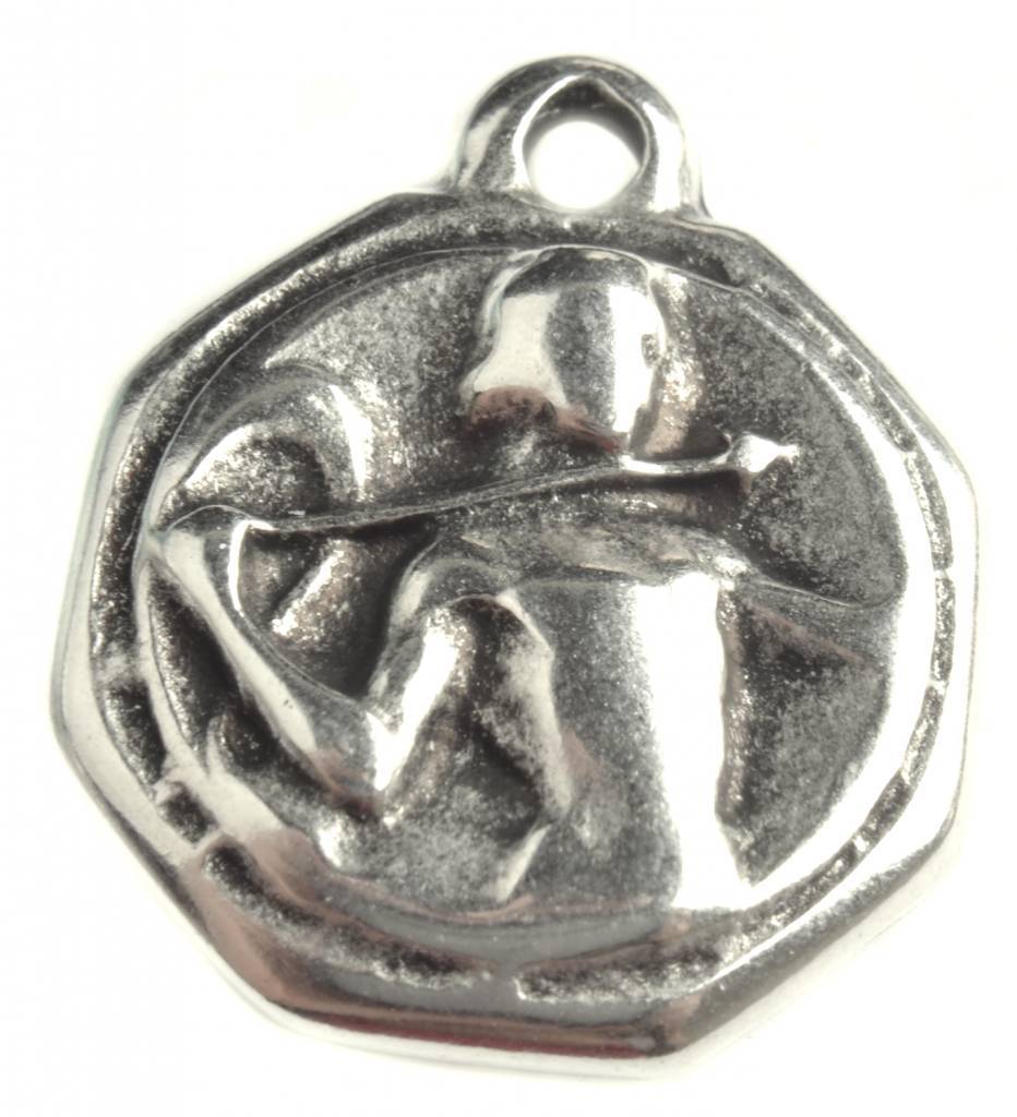 Bedel sterrenbeeld Boogschutter Zilver DQ 23mm-Kraaltjes van Renate