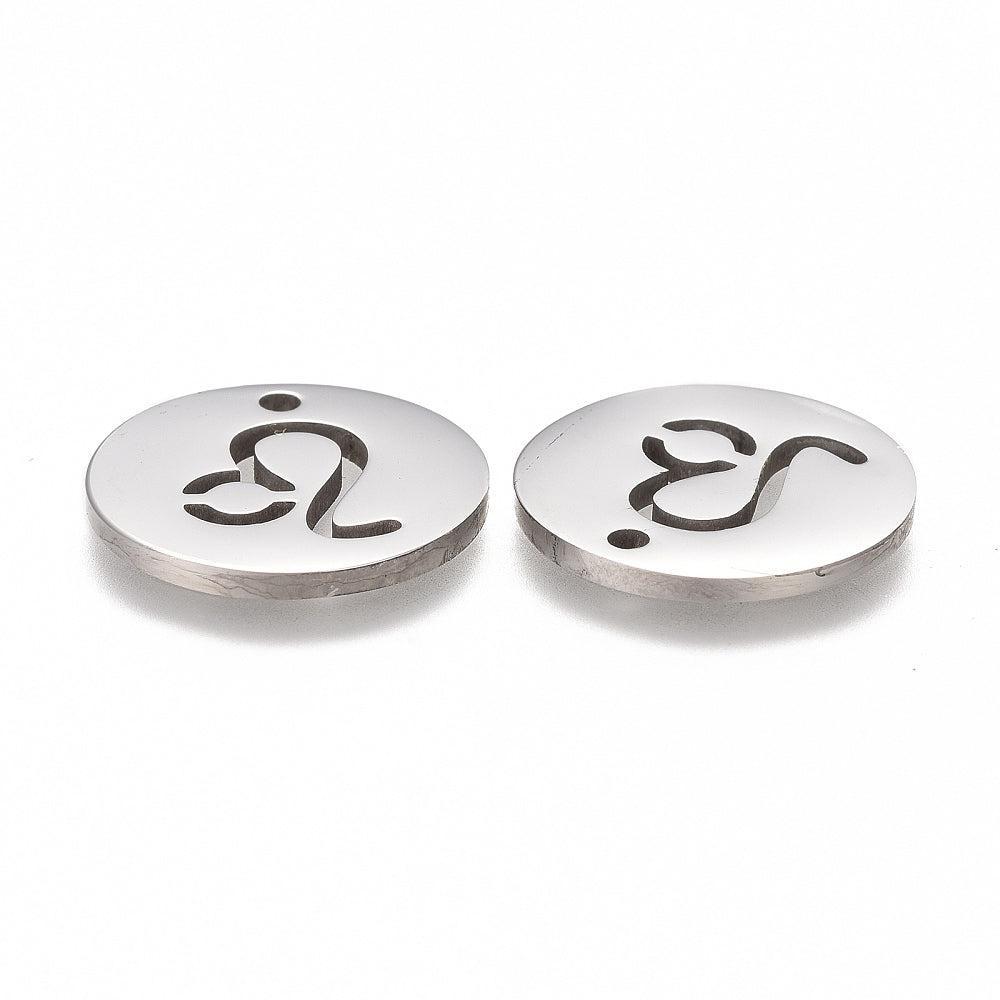 Bedel sterrenbeeld RVS zilver 'leeuw' 16mm - per stuk-bedels-Kraaltjes van Renate