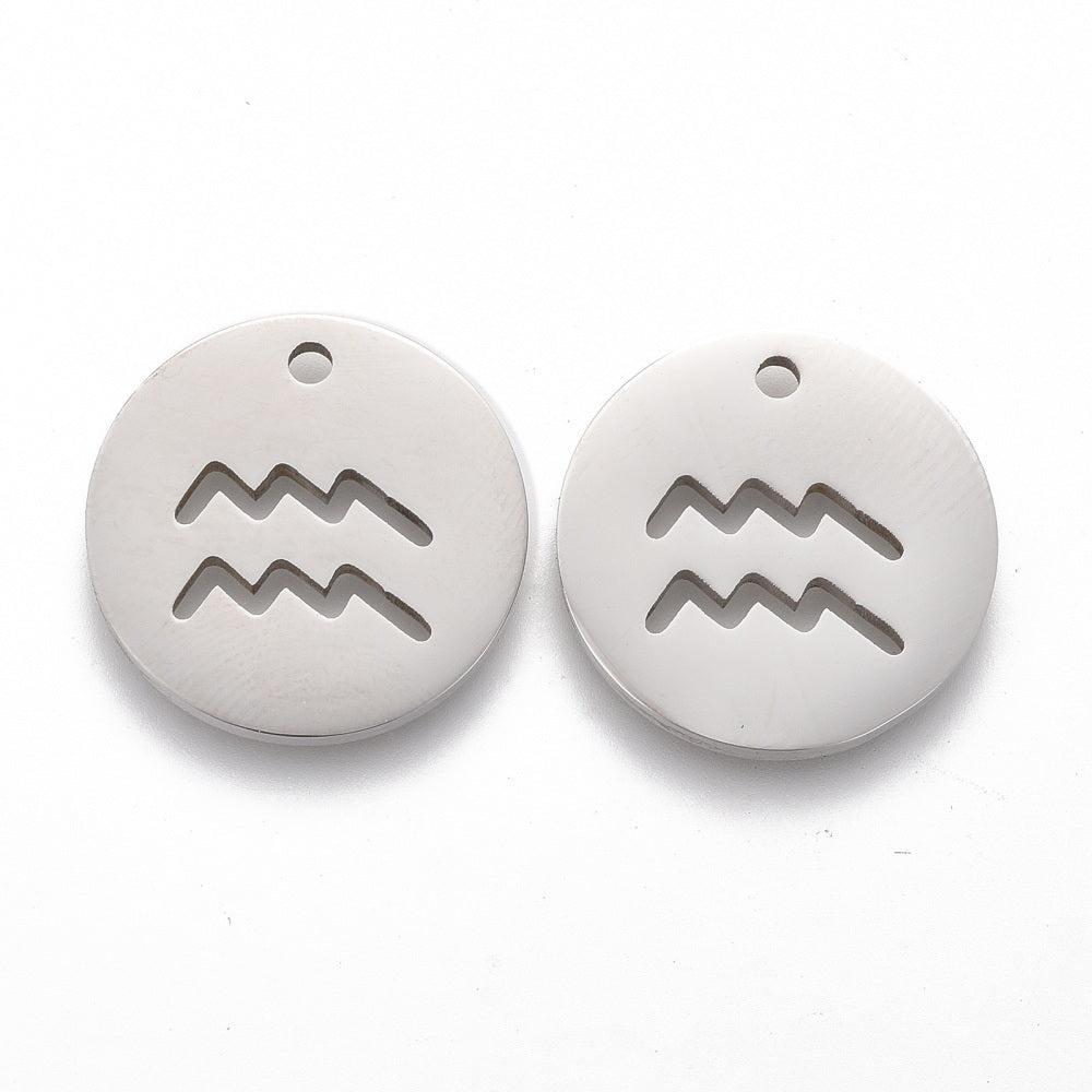 Bedel sterrenbeeld RVS zilver 'waterman' 16mm - per stuk-bedels-Kraaltjes van Renate