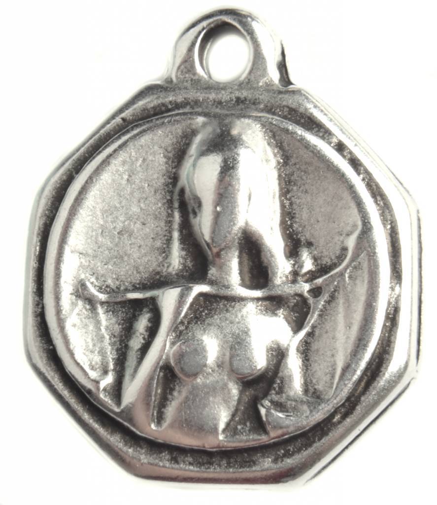 Bedel sterrenbeeld Weegschaal Zilver DQ 23mm-Kraaltjes van Renate