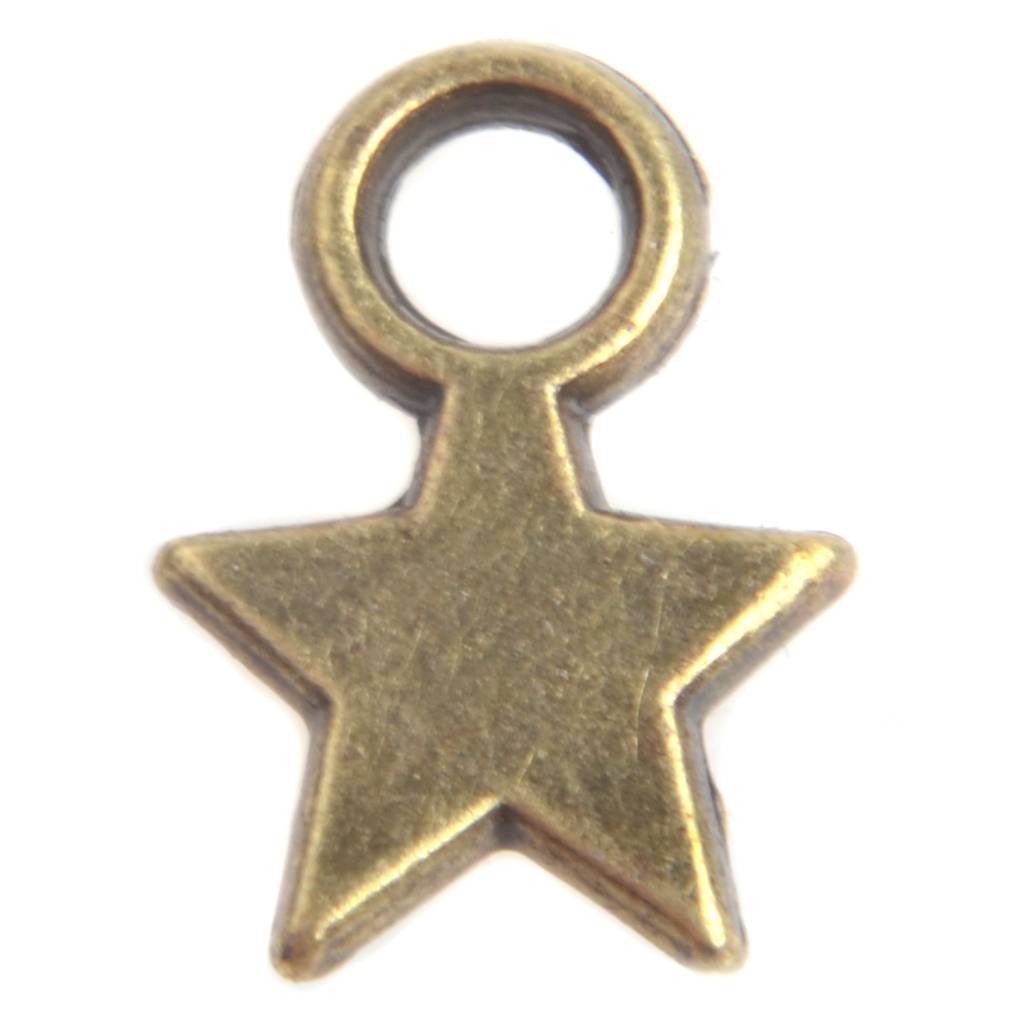 Bedel sterretje Brons 10x8mm - 8 stuks-Kraaltjes van Renate