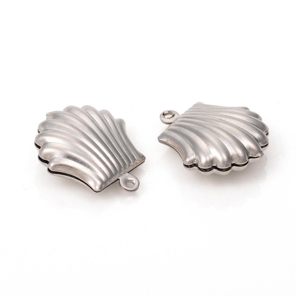 Bedel strandschelp Stainless steel zilver 19mm-bedels-Kraaltjes van Renate