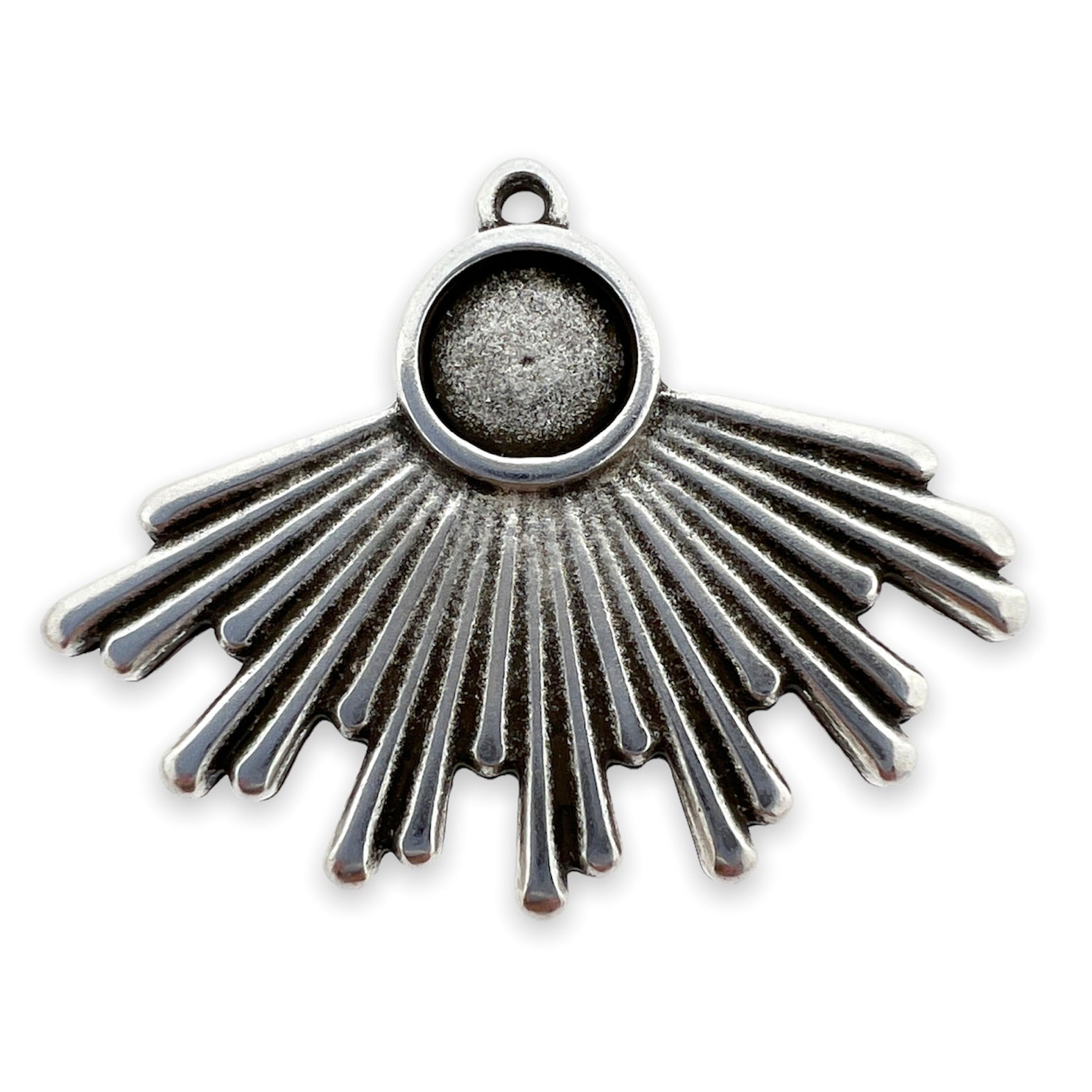 Bedel sunrays setting SS34 Zilver DQ 33x26mm-bedels-Kraaltjes van Renate