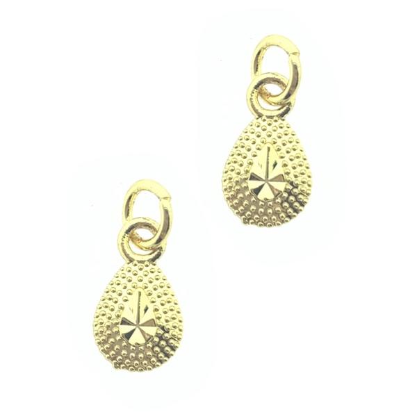 Bedel teardrop Gold plated 11x6.5mm-Kraaltjes van Renate