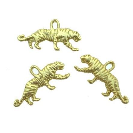 Bedel tijger Gold Plated 11x22mm-Kraaltjes van Renate