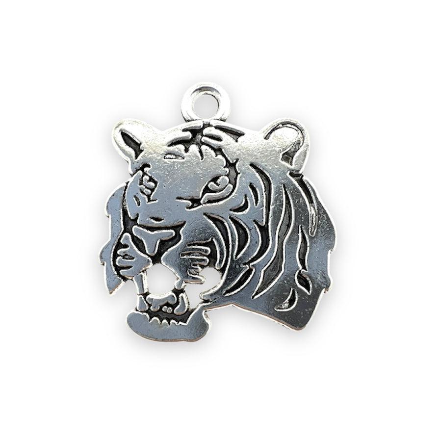 Bedel tijger zilver 27x24mm-onderdelen-Kraaltjes van Renate