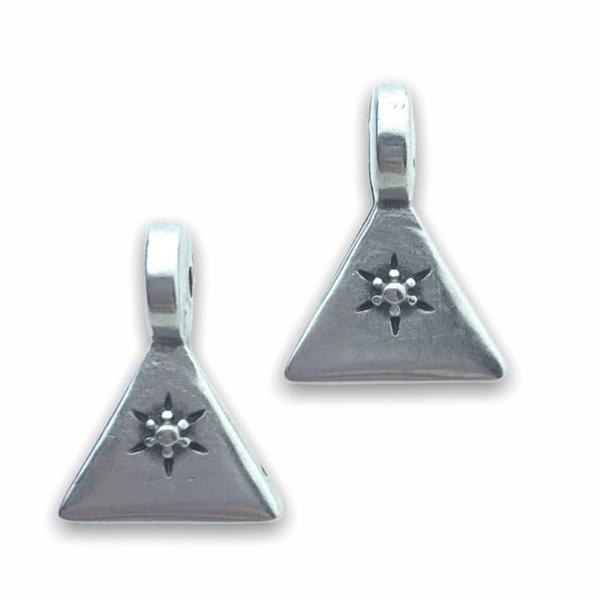 Bedel triangle motief Ø1,5mm Zilver DQ 11x15mm-Kraaltjes van Renate