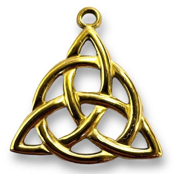 Bedel trinity knot Stainless steel 18K gold 27mm-bedels-Kraaltjes van Renate