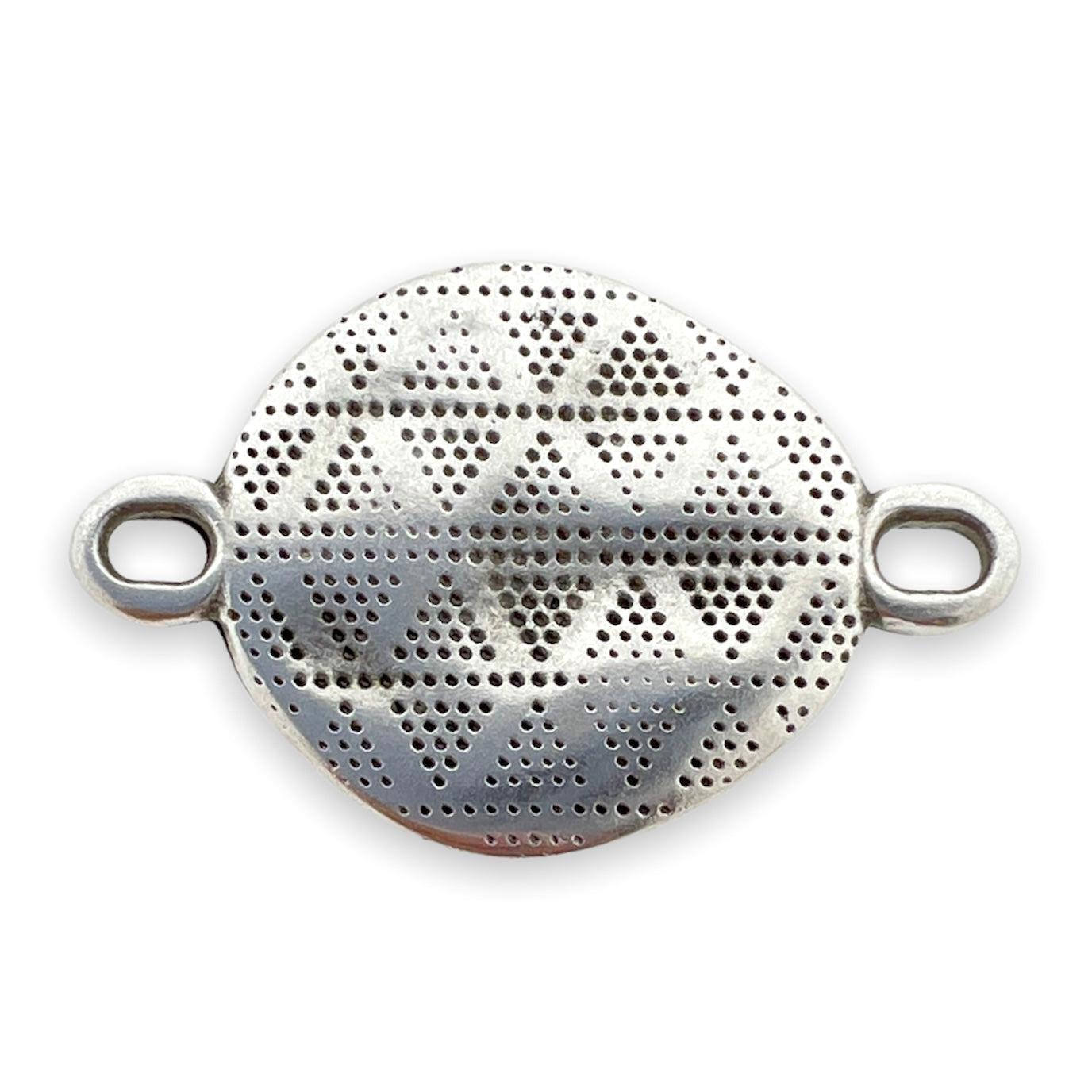 Bedel tussenzetsel motief Zilver DQ 15x23mm-bedels-Kraaltjes van Renate