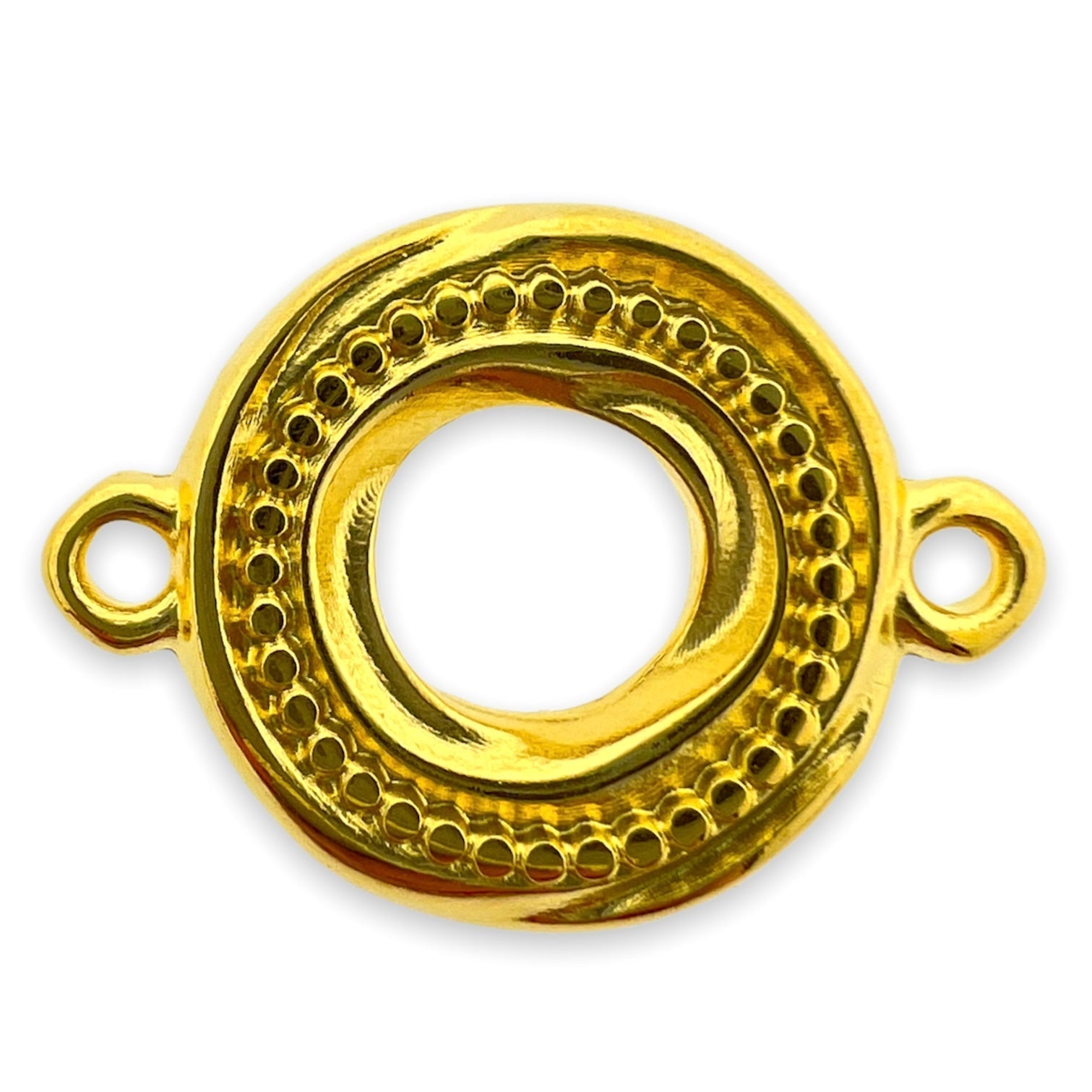 Bedel tussenzetsel rond Goud 24K DQ 16x21mm-bedels-Kraaltjes van Renate