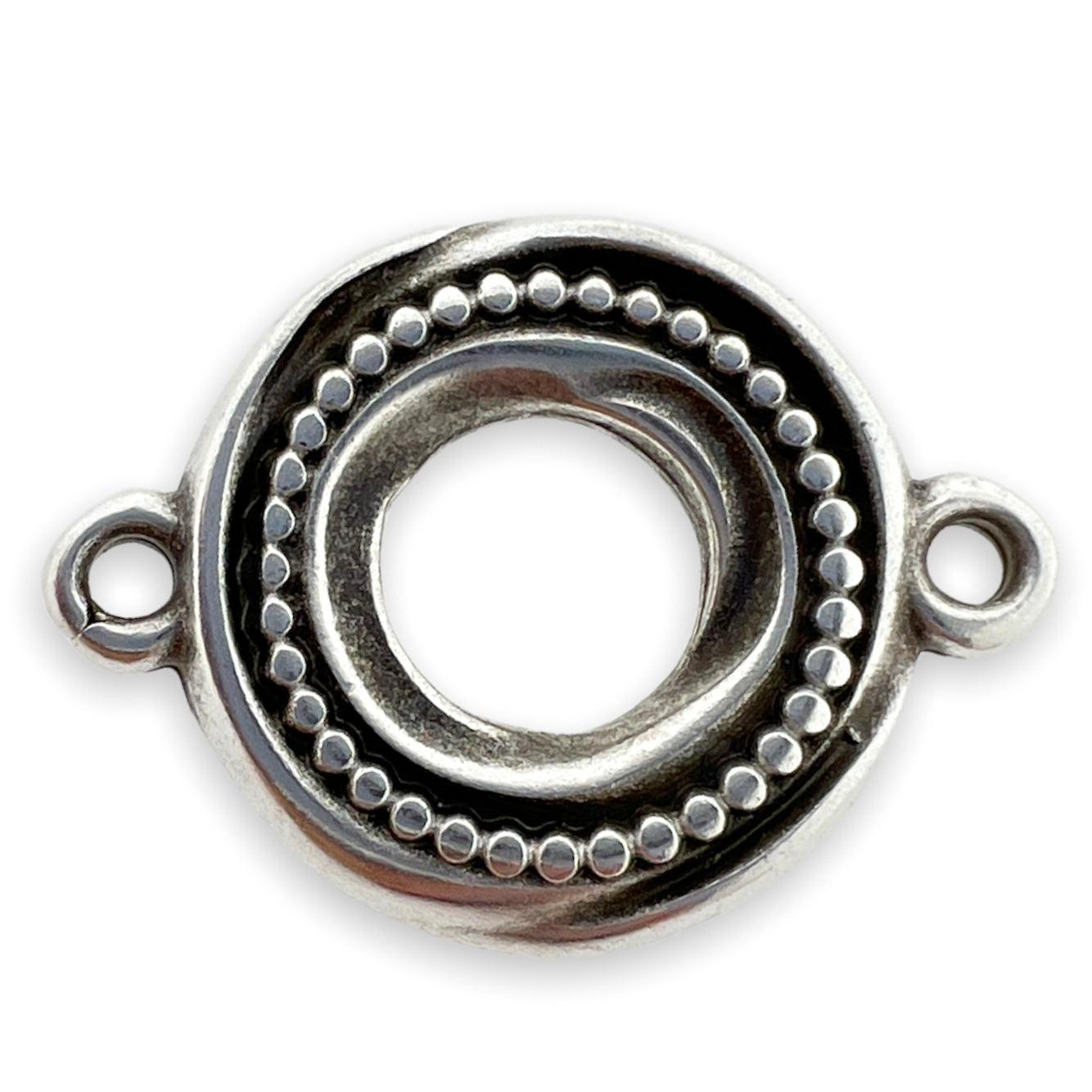 Bedel tussenzetsel rond Zilver DQ 16x21mm-bedels-Kraaltjes van Renate