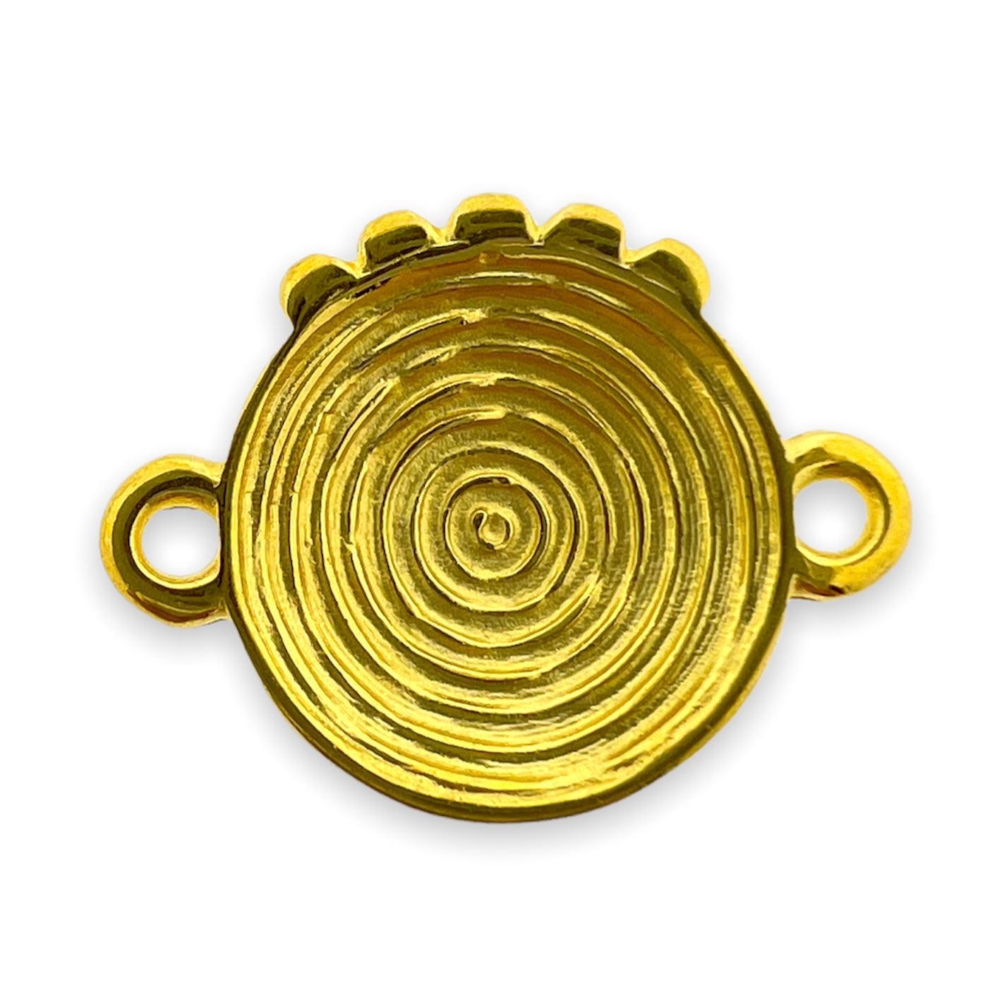 Bedel tussenzetsel spiraal Goud 24K DQ 18x14mm-bedels-Kraaltjes van Renate