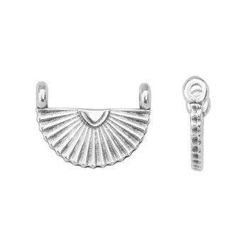 Bedel tussenzetsel strepen RVS zilver 16mm - per stuk-Kralen-Kraaltjes van Renate