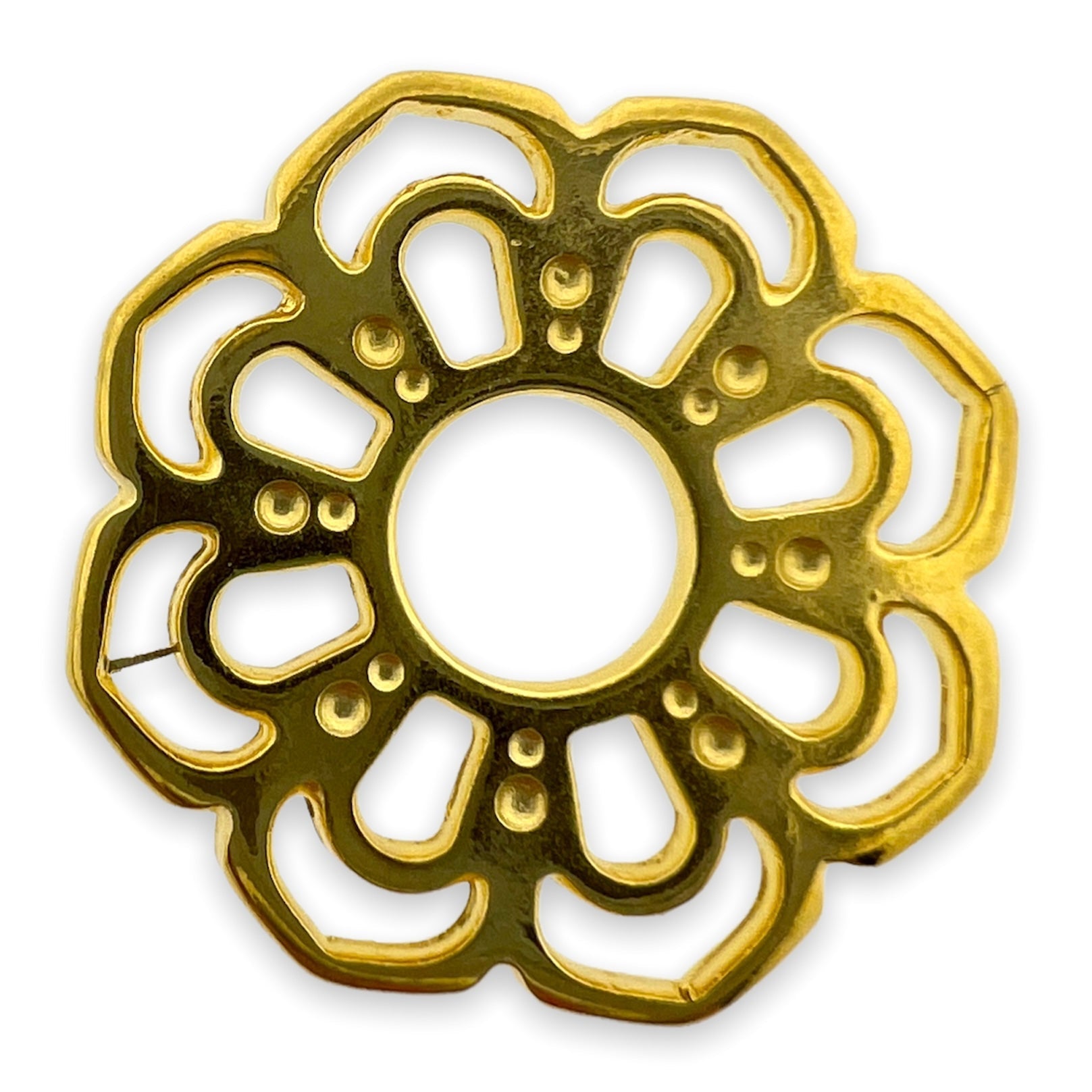 Bedel tussenzetsel wireframe bloem Goud 24K DQ 24mm-bedels-Kraaltjes van Renate