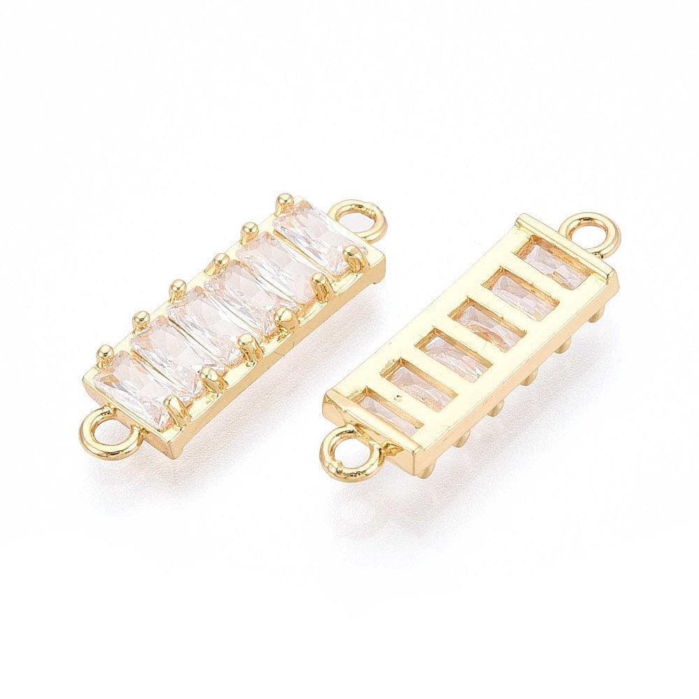 Bedel tussenzetsel zirconia brass goud 6,5mm - per stuk-bedels-Kraaltjes van Renate