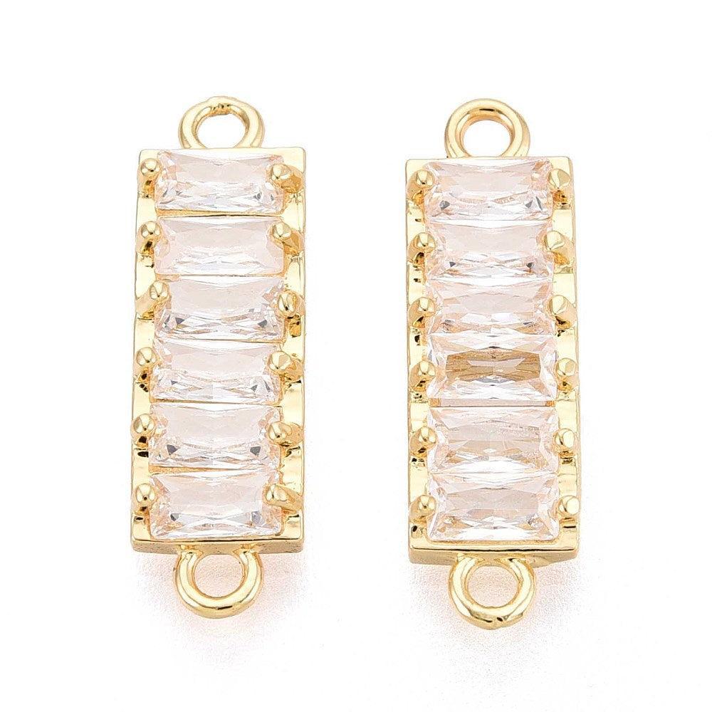 Bedel tussenzetsel zirconia brass goud 6,5mm - per stuk-bedels-Kraaltjes van Renate