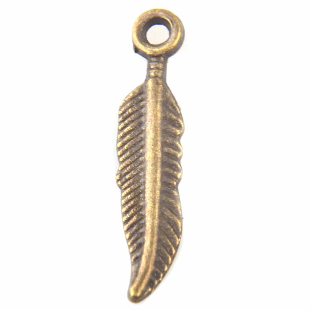 Bedel veer Brons 21x4.5mm - 12 stuks-Kraaltjes van Renate