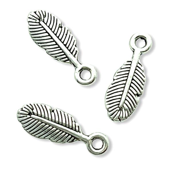 Bedel veer zilver 12x4mm - 20 stuks-Kraaltjes van Renate