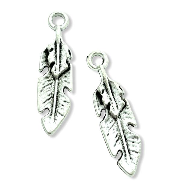 Bedel veer zilver 29x7mm - 7 stuks-Kraaltjes van Renate