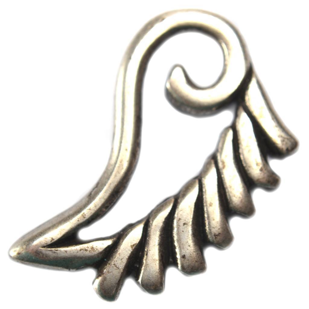 Bedel vleugel metaal zilver DQ 34mm-Kraaltjes van Renate