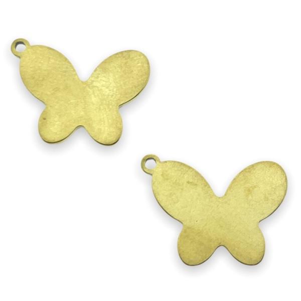 Bedel vlinder RVS goud 13x17mm-Kraaltjes van Renate