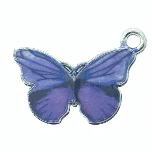 Bedel vlinder paars Zilver 20x12mm-Kraaltjes van Renate