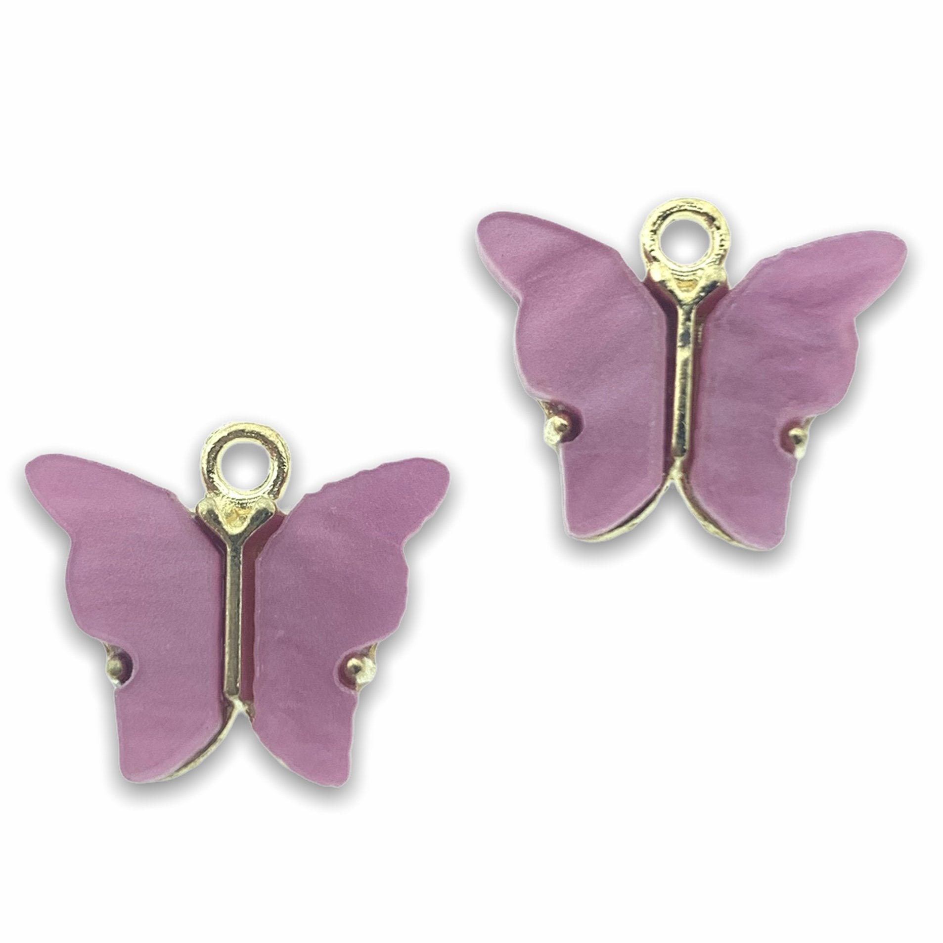 Bedel vlinder roze Goud 13x15mm-Kraaltjes van Renate