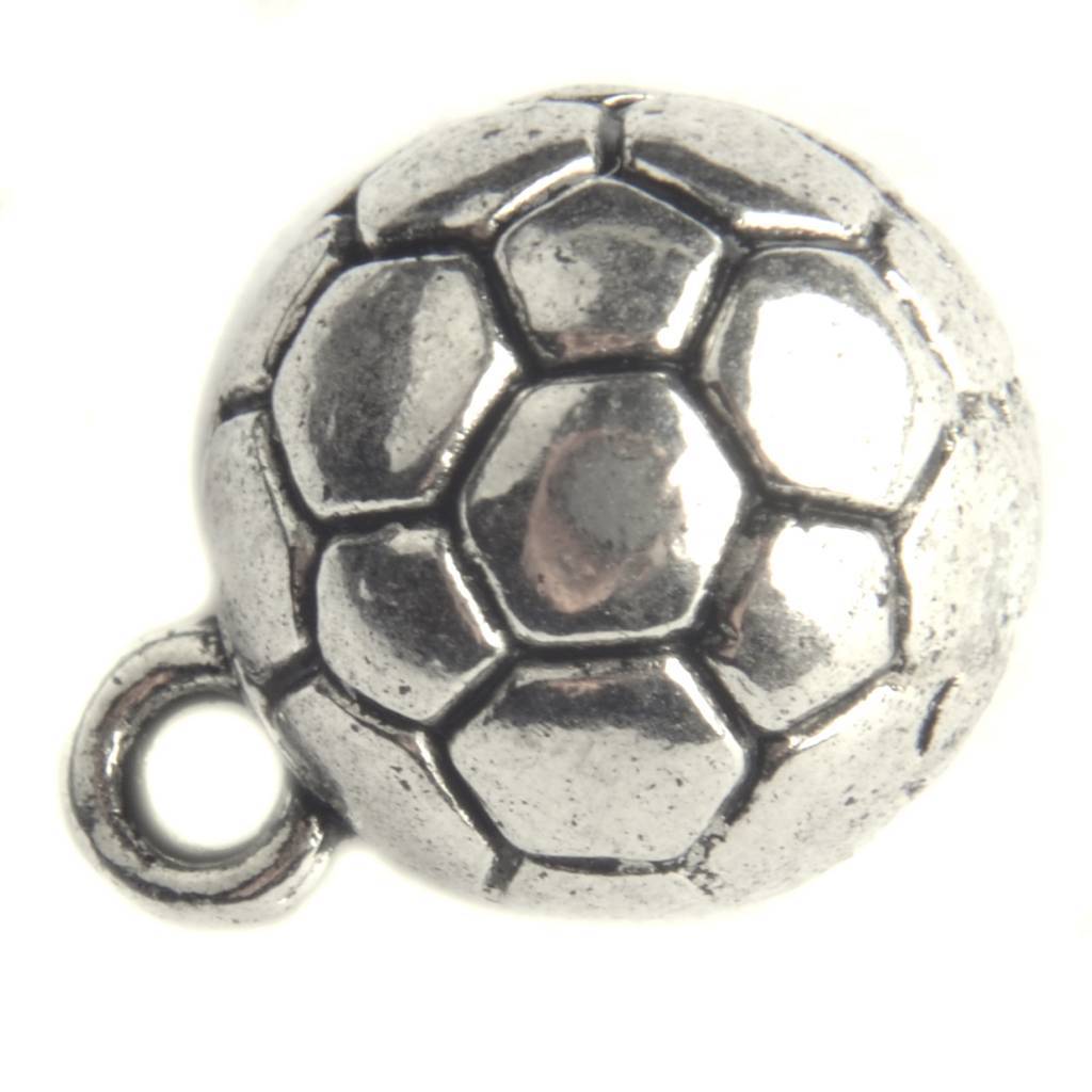 Bedel voetbal Zilver 14mm-Kraaltjes van Renate