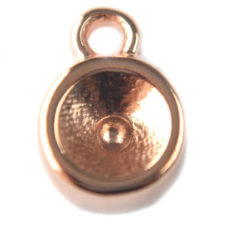 Bedel voor SS29 metaal roségoud DQ 11x8mm-Kraaltjes van Renate