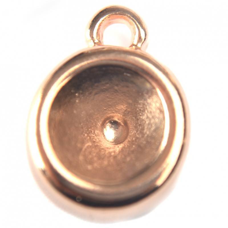Bedel voor SS39 metaal roségoud DQ 16x12mm-Kraaltjes van Renate