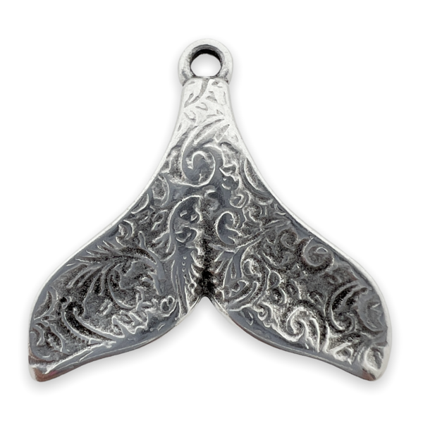 Bedel whale tail Zilver DQ 22x21mm-bedels-Kraaltjes van Renate