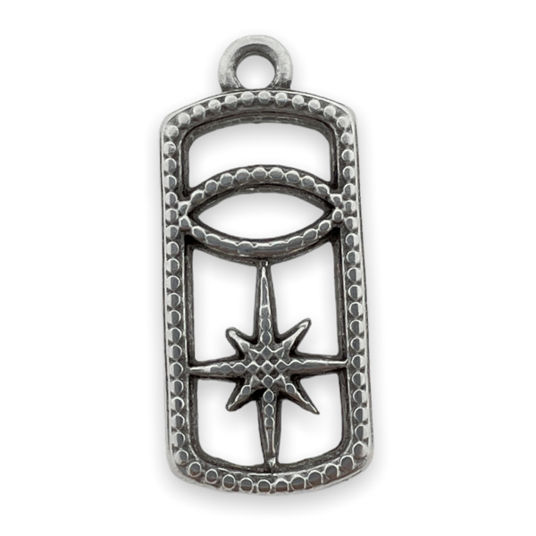 Bedel wireframe spritueel Zilver DQ 10x22mm-bedels-Kraaltjes van Renate