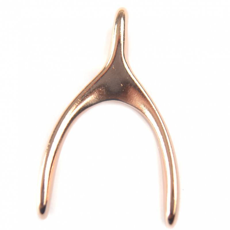 Bedel wishbone metaal roségoud DQ 15x24mm-Kraaltjes van Renate