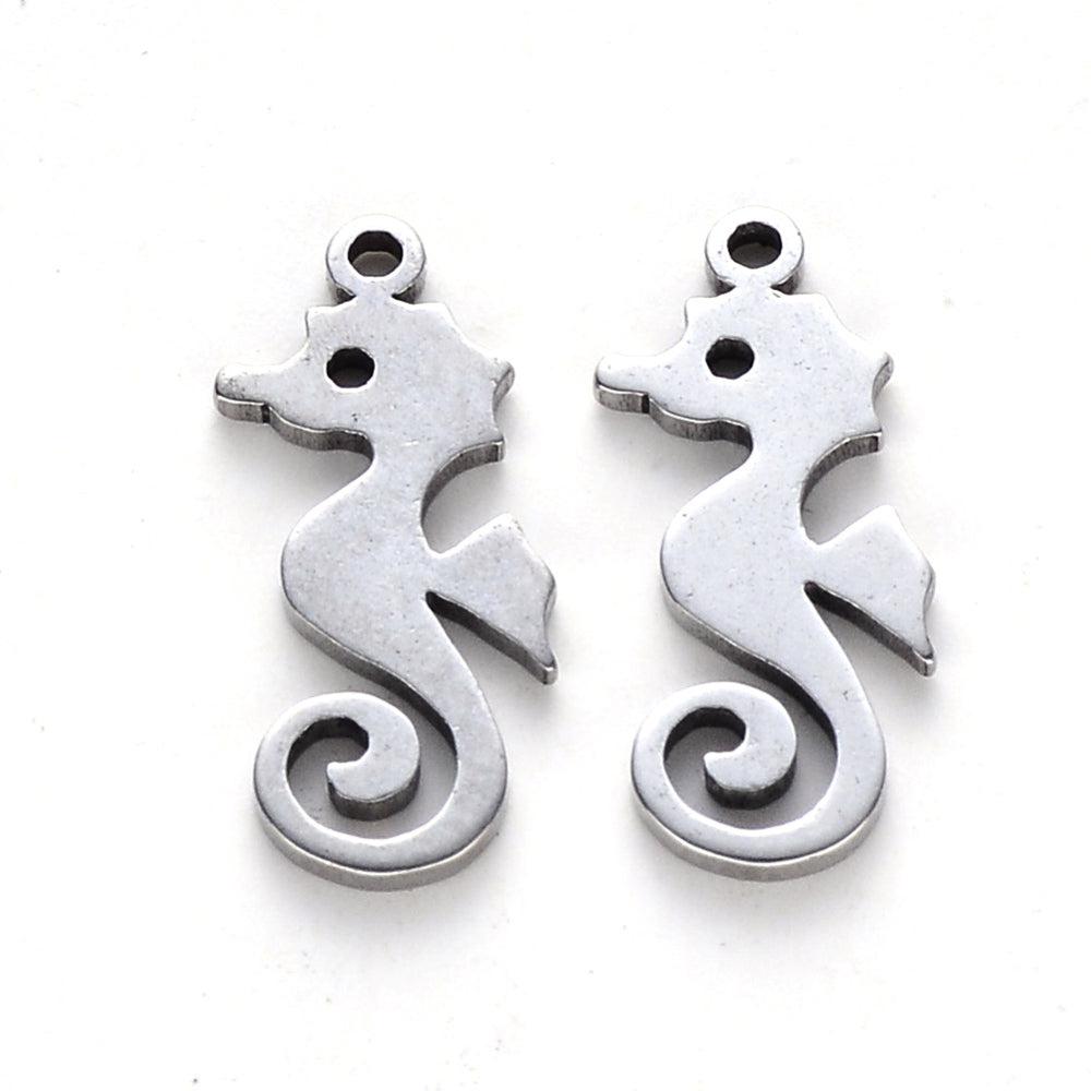 Bedel zeepaardje Stainless steel zilver 18mm-bedels-Kraaltjes van Renate