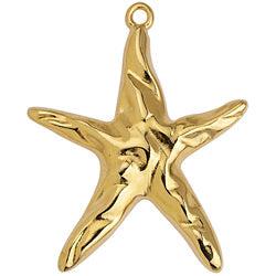 Bedel zeester 24K goud 28x35mm-bedels-Kraaltjes van Renate