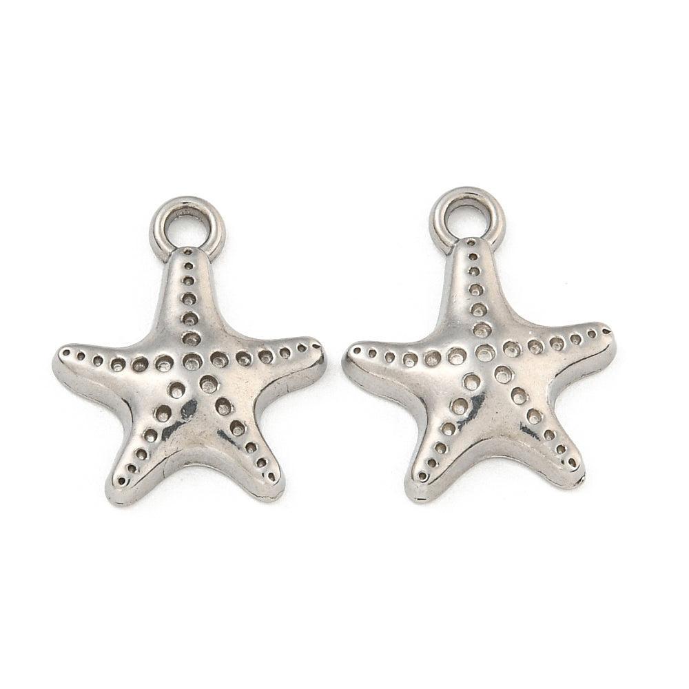 Bedel zeester RVS Zilver 16mm- per stuk-bedels-Kraaltjes van Renate