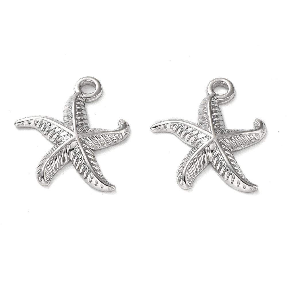 Bedel zeester RVS zilver 16x14mm-bedels-Kraaltjes van Renate