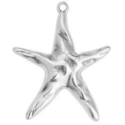 Bedel zeester RVS zilver 28x35mm-bedels-Kraaltjes van Renate