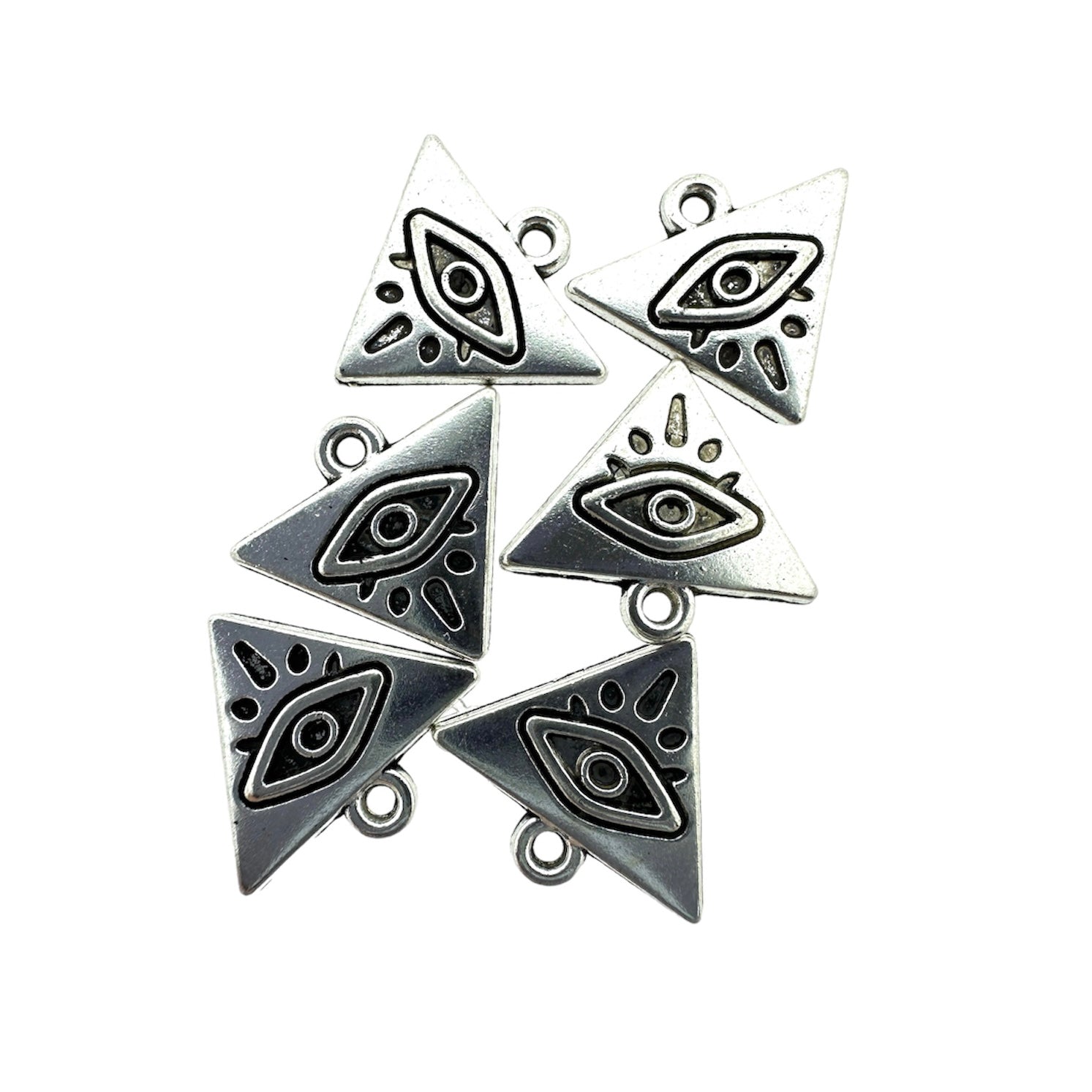 Bedel zilver oog 14,5x16x2mm 6 stuks-bedels-Kraaltjes van Renate