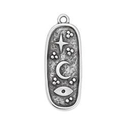 Bedel zilver spiritueel RVS 11x28mm-bedels-Kraaltjes van Renate