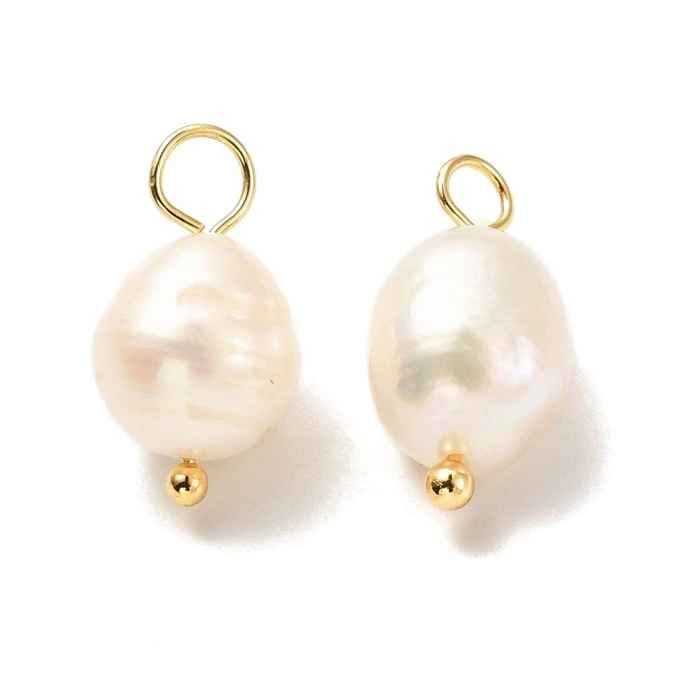 Bedel zoetwaterparel 18K goud 17mm-bedels-Kraaltjes van Renate