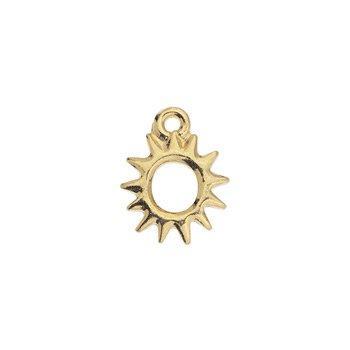 Bedel zon RVS 24K goud 14mm- per stuk-Kralen-Kraaltjes van Renate