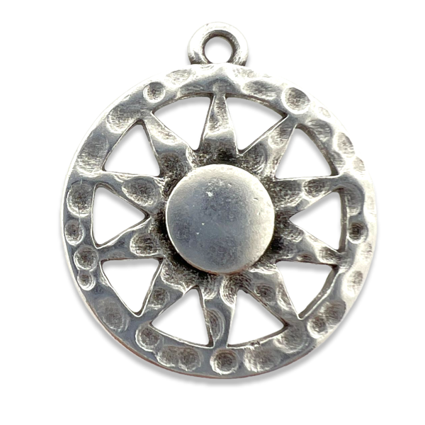 Kopie van Bedel Zilver DQ 19x21mm-bedels-Kraaltjes van Renate