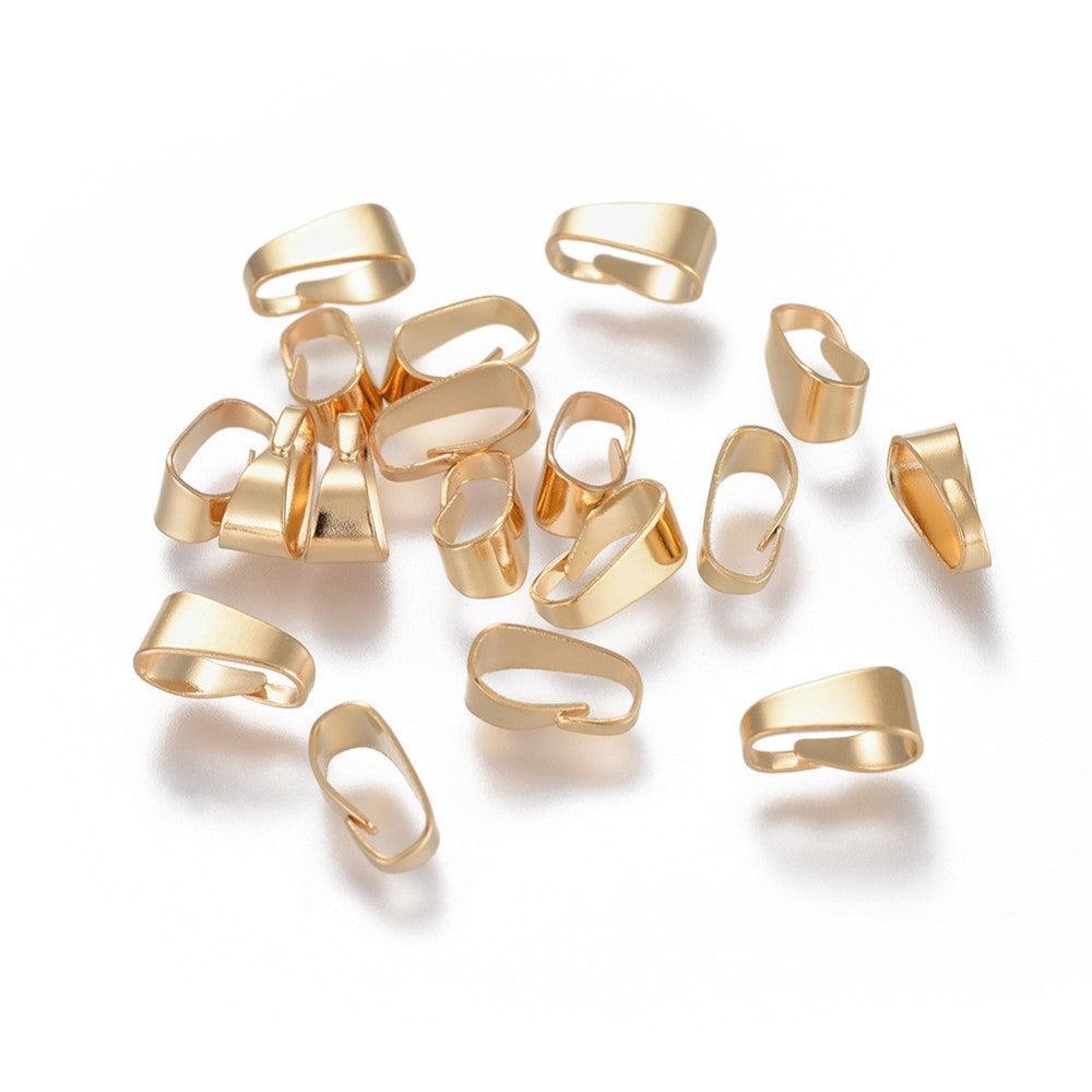 Bedelklem RVS 24K Gold Plated 7mm - per stuk-Onderdelen-Kraaltjes van Renate