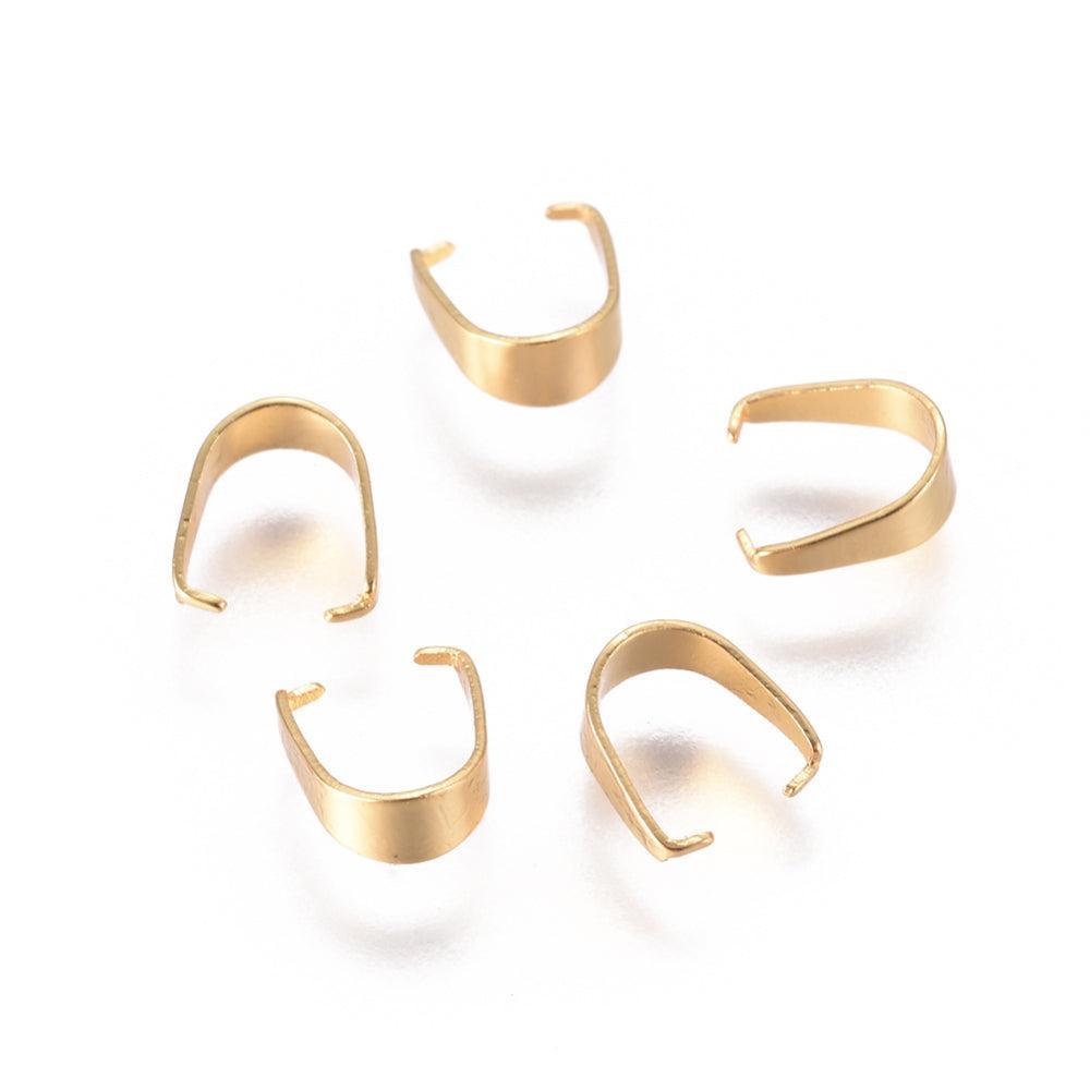 Bedelklem RVS goud 6mm - per stuk-Onderdelen-Kraaltjes van Renate