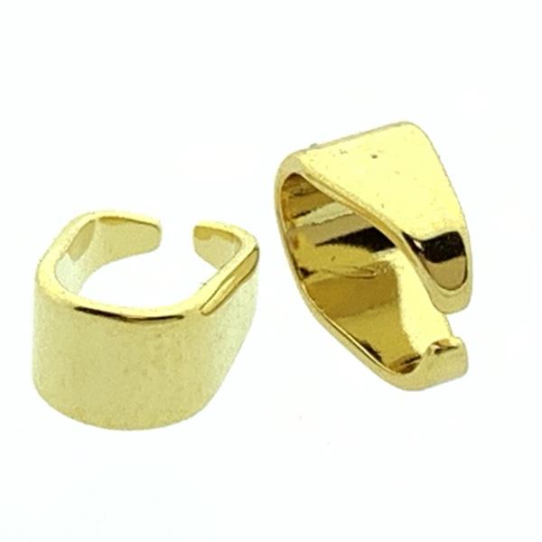 Bedelklemmen Stainless steel Goud 7.5x5x3.5mm-Kraaltjes van Renate