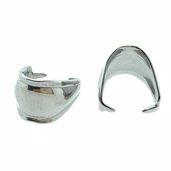 Bedelklemmen Stainless steel Zilver 9.5x7x6.5mm-Kraaltjes van Renate