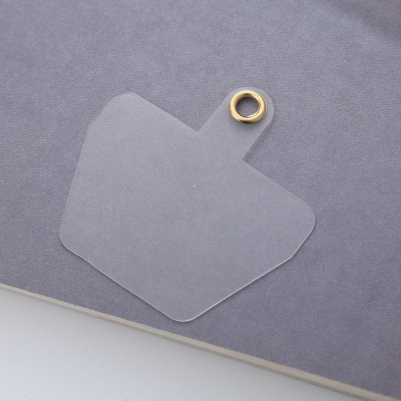 Bevestigingsplaatje telefoonkoord transparant goud - per stuk-Kraaltjes van Renate